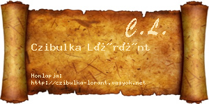 Czibulka Lóránt névjegykártya